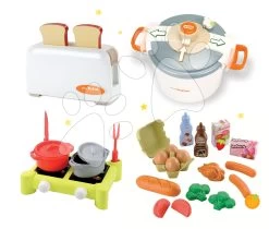 Toaster-Set Mini Tefal Smoby Tefal Schnellkochtopf, Lebensmittel In Einem Netz Und Kocher Mit Töpfen -Smoby 01022016 76334dd939a2e33ebb31ca3f52692c62