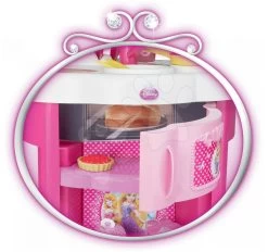 SMOBY Küchenset Mit Uhr Disney Prinzessinnen Und Ein Sportwagen Für Die Pastell-Puppe -Smoby 024023 d smoby kuchynka