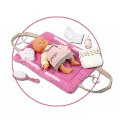Puppenwagen-Set DeLuxe Pastell Maxi Cosi&Quinny Sport Grey 3in1 Smoby Und Baby Nurse Wiege Mit Wickelauflage -Smoby 024362 a smoby prebalovacia podlozka 2