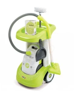 Küchenset Cherry Kitchen Smoby Mit Sound Und Kaffeemaschine, Wagen, Staubsauger Und Reinigungsmittel 3in1 -Smoby 024406 b smoby upratovaci vozik