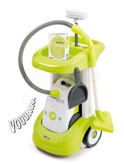 Küchenset Cherry Kitchen Smoby Mit Sound Und Kaffeemaschine, Wagen, Staubsauger Und Reinigungsmittel 3in1 -Smoby 024406 d smoby upratovaci vozik