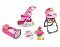 Set Puppenwagen Masha Und Einen Bären Für Smoby-Puppe Sport (58 Cm Griff), Esszimmerstuhl, Wiege Und Puppe Mit Kleid Ab 18 Monaten -Smoby 03102016 a1b6c51778b96636479789d003b375a9