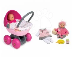 Set Puppe Minikiss Smoby 27 Cm Und Ein Kinderwagen Mit Textil Baby Nurse Für Eine Puppe (56 Cm Griff) Ab 18 Monaten -Smoby 03102016 c7fc8dd8123536801233e0e69d8fad65