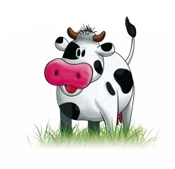 Trettraktor Bull Kleine Kuh Smoby Anhänger Weiss-schwarz -Smoby 033352 f smoby traktor 1