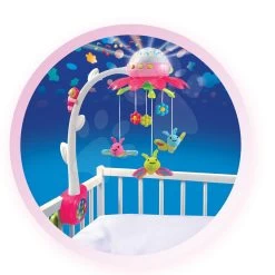Karussell über Der Krippe Mit Schmetterlingen Blume Flower Cotoons Smoby Mit Musik Und Hellblau/pink Ab 0 Monaten -Smoby 110110 i2 smoby kolotoc nad postielku