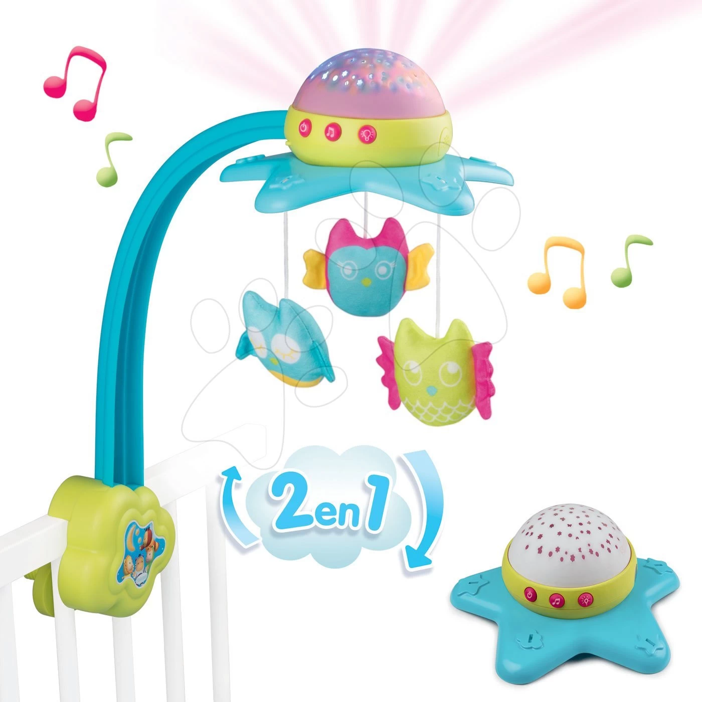 Set Karussell über Dem Kinderbett Star Cotoons 2v1 Smoby Mit Eulen Und Meiner Ersten MiniKiss-Puppe Im Bett 1 Set Karussell über Dem Kinderbett Star Cotoons 2v1 Smoby Mit Eulen Und Meiner Ersten MiniKiss-Puppe Im Bett