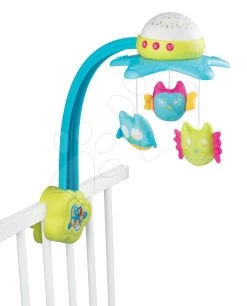 Set Karussell über Dem Kinderbett Star Cotoons 2v1 Smoby Mit Eulen Und Einer Leuchtenden Chowing-Puppe Im Bett -Smoby 110116 b smoby nocna lampa 5