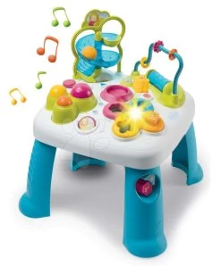 Set Didaktisches Tischlein Cotoons Smoby Mit Funktionen Blau Kinderwagen Und Lauflernhilfe 3in1 MiniKiss Mit Der Puppe -Smoby 110426 j smoby stolik 24