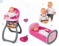 Set Puppe Baby Nurse Goldene Edition Smoby 32 Cm, Esszimmerstuhl Und Wiege Für Puppe Mit Karussell Ab 24 Monaten -Smoby 12122016 6a0ff06f22163f5a07e151716c63d66a