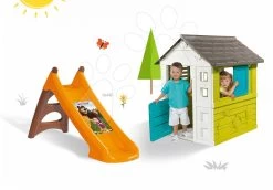 Rutschenset Smoby Toboggan XS Länge 90 Cm Und Haus Pretty Blue Ab 24 Monaten -Smoby 13032016 bbbe3b502553493955e36a34e9961667