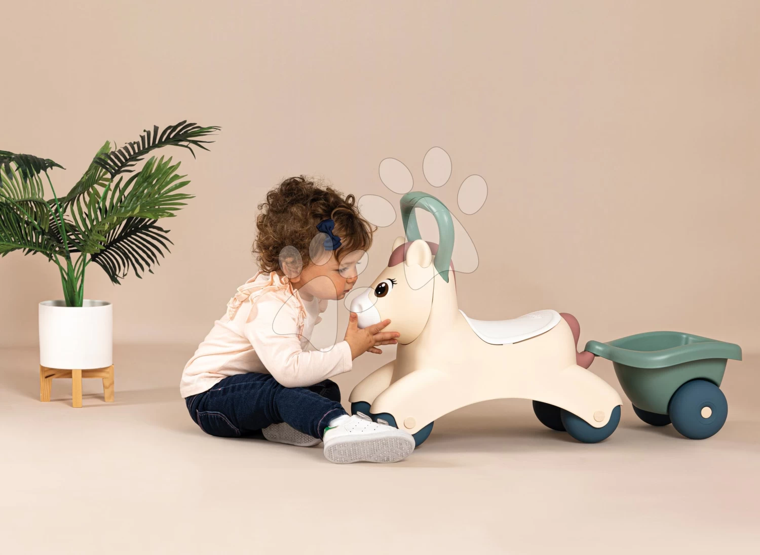 Baby Pony Ride On Little Smoby Rutscher Mit Anhänger Ergonomisch Geformt Mit Großer Halterung Für Die Kleinsten Ab 12 Monaten SM140502 3 Baby Pony Ride On Little Smoby Rutscher Mit Anhänger Ergonomisch Geformt Mit Großer Halterung Für Die Kleinsten Ab 12 Monaten SM140502 – Bild 3