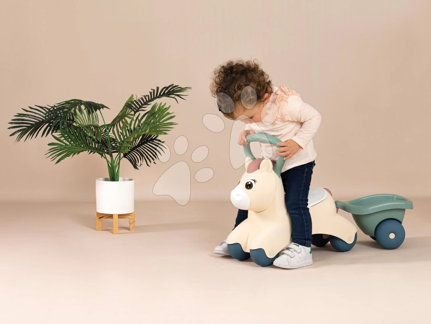 Baby Pony Ride On Little Smoby Rutscher Mit Anhänger Ergonomisch Geformt Mit Großer Halterung Für Die Kleinsten Ab 12 Monaten SM140502 4 Baby Pony Ride On Little Smoby Rutscher Mit Anhänger Ergonomisch Geformt Mit Großer Halterung Für Die Kleinsten Ab 12 Monaten SM140502 – Bild 4