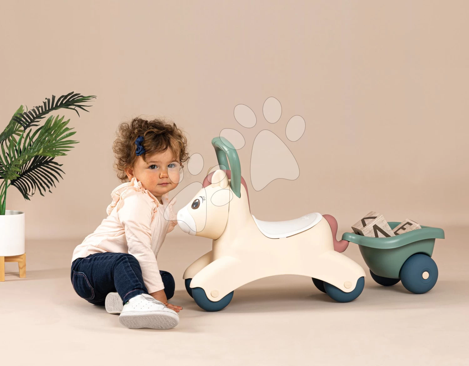 Baby Pony Ride On Little Smoby Rutscher Mit Anhänger Ergonomisch Geformt Mit Großer Halterung Für Die Kleinsten Ab 12 Monaten SM140502 5 Baby Pony Ride On Little Smoby Rutscher Mit Anhänger Ergonomisch Geformt Mit Großer Halterung Für Die Kleinsten Ab 12 Monaten SM140502 – Bild 5