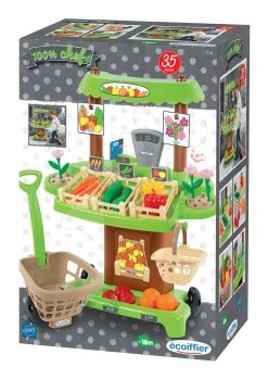 Set Küche Mit Technischer Ausstattung Tech Edition Smoby Elektronisch Mit BIO-Gemüsestand Und Lebensmitteln -Smoby 1741 e ecoiffier obchod