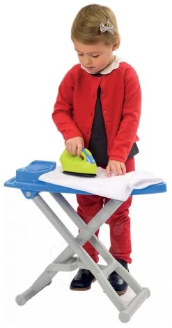 Set Klappküche Elektro Tefal Opencook Smoby Rot Mit Kaffeemaschine Und Kühlschrank Und Ein Reinigungswagen Mit Staubsauger Und Bügelbrett -Smoby 1778 b ecoiffier zehliaca doska