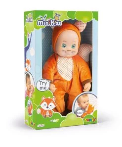Puppe In Kostüm Fuchs Animal Doll MiniKiss Smoby 27 Cm Mit Klängen Ab 12 Monaten -Smoby 210121 a e smoby babiky