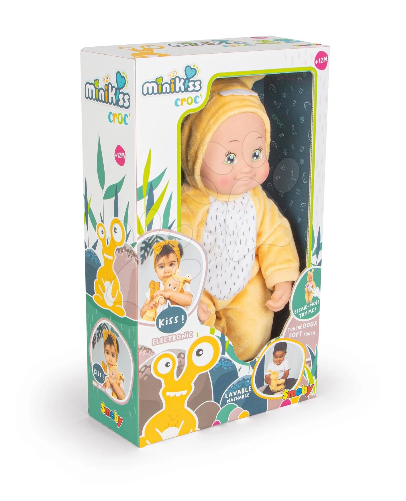 Puppe In Kostüm Schnecke MiniKiss Croc Smoby Gelb Mit Klängen ‚cmuk’ Mit Weichem Körper Ab 12 Monaten 4 Puppe In Kostüm Schnecke MiniKiss Croc Smoby Gelb Mit Klängen ‚cmuk’ Mit Weichem Körper Ab 12 Monaten – Bild 4