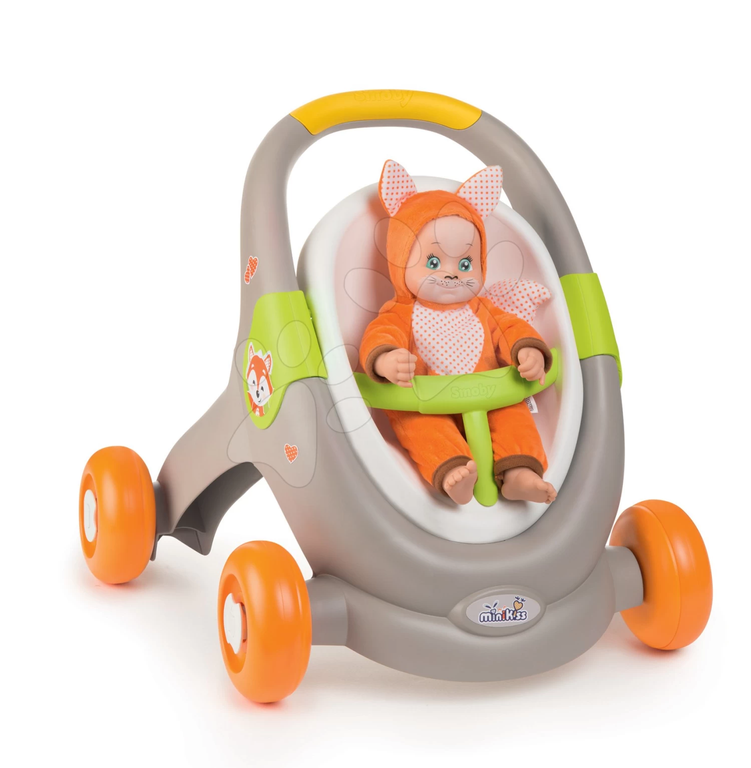Set Lauflernwagen Und Kinderwagen Mit Autositz Für Tiere Animal Minikiss 3in1 Smoby Mit Bremse Und Ein Cosy-Balance-Kegel 9 Set Lauflernwagen Und Kinderwagen Mit Autositz Für Tiere Animal Minikiss 3in1 Smoby Mit Bremse Und Ein Cosy-Balance-Kegel – Bild 9