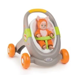 Set Lauflernhilfe Und Kinderwagen Mit Autositz Tiere Animal MiniKiss 3in1 Smoby Mit Bremse Und Rutschfahrzeug Auto Bobby Car Neo Red -Smoby 210206 c smoby kocik 2