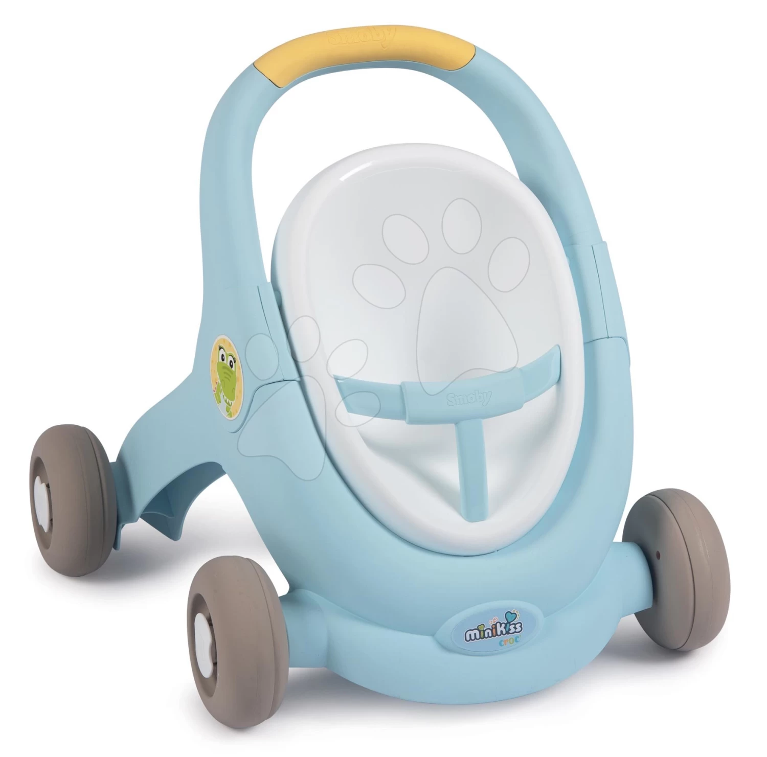 Set Lauflernwagen Und Kinderwagen Mit Bremse Croc Baby Walker Minikiss 3in1 Smoby Und Rutscher Blau Mit Rückenlehne 9 Set Lauflernwagen Und Kinderwagen Mit Bremse Croc Baby Walker Minikiss 3in1 Smoby Und Rutscher Blau Mit Rückenlehne – Bild 9