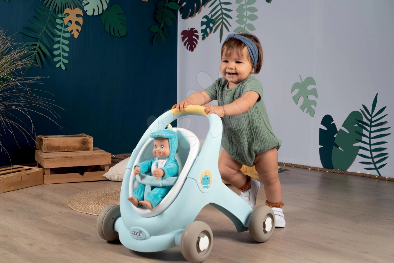 Set Lauflernwagen Und Kinderwagen Mit Bremse Croc Baby Walker Minikiss 3in1 Smoby Mit Didaktischer Küche Und Würfeln 17 Set Lauflernwagen Und Kinderwagen Mit Bremse Croc Baby Walker Minikiss 3in1 Smoby Mit Didaktischer Küche Und Würfeln – Bild 17