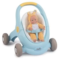 Set Didaktisches Tischlein Cotoons Smoby Mit Funktionen Blau Kinderwagen Und Lauflernhilfe 3in1 MiniKiss Mit Der Puppe