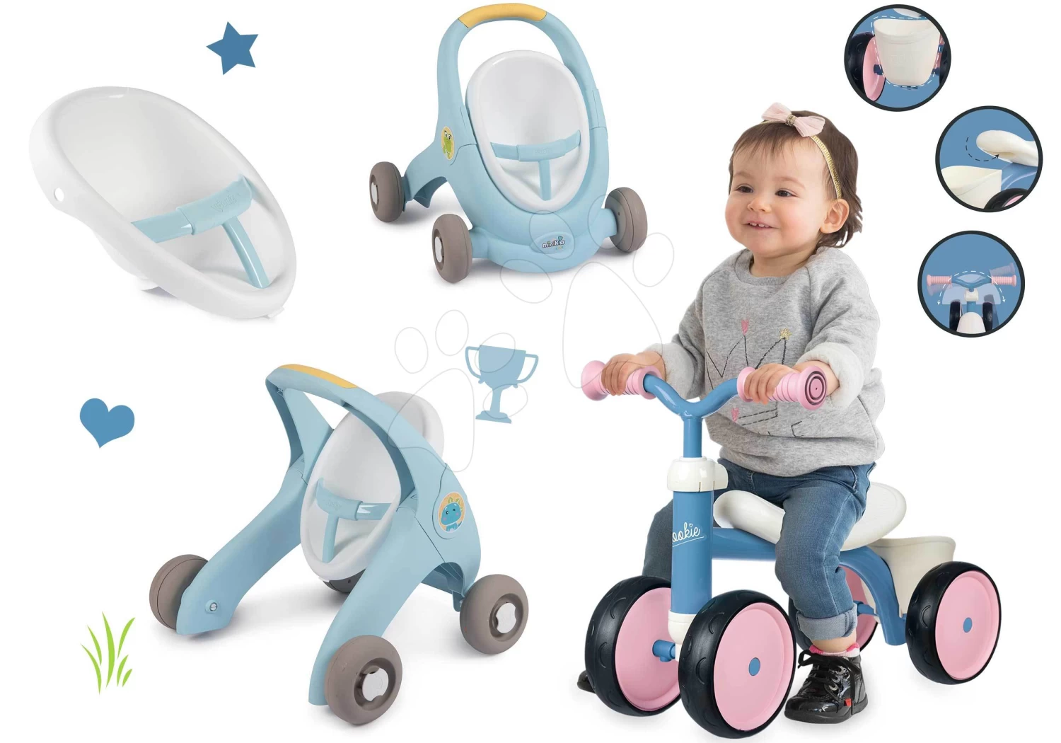 Set Lauflernwagen Und Kinderwagen Mit Bremse Croc Baby Walker Minikiss 3in1 Smoby Mit Rookie Rutscher Pink 1 Set Lauflernwagen Und Kinderwagen Mit Bremse Croc Baby Walker Minikiss 3in1 Smoby Mit Rookie Rutscher Pink