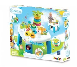 Set Didaktisches Tischlein Cotoons Smoby Mit Funktionen Und Ein Falthäuschen Mit Licht Und Ton -Smoby 211067 l smoby stolik