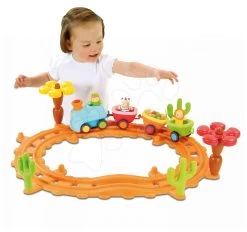 Set Didaktisches Tischlein Cotoons Smoby Mit Funktionen Blau Und Musikzug Cotoons -Smoby 211090 a smoby hudobny vlacik