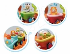 Set Lauflernhilfe Trott Cotoons 2v1 Smoby Grün Mit Würfeln, Licht Und Melodie Und Einer Musikalischen Eisenbahn -Smoby 211090 c smoby hudobny vlacik 2