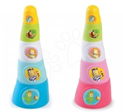 Klappbare Tassen Happy Tower Cotoons Smoby 5 Stück Blau Ab 12 Monaten -Smoby 211317 g smoby salky na skladanie
