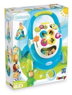 Lauflernwagen Cotoons Smoby Mit Würfeln, Licht Und Melodie Blau Ab 12 Monaten -Smoby 211376 h smoby choditko