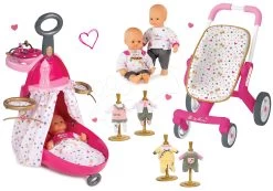 Puppenkoffer-Set Baby Nurse Smoby Puppe Mit Kleid 32 Cm Und Sportwagen Für Die Puppe (53,5 Cm Griff) -Smoby 220316set 8 smoby set