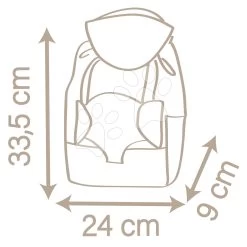 Känguru Mit Rucksack Backpack Natur D'Amour Baby Nurse Smoby Für Eine 42-cm- Puppe Verstellbare Träger Und Tasche Für Eine Flasche -Smoby 220321 e klokanka 1