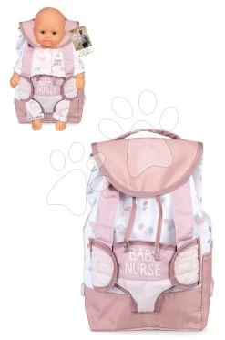 Känguru Mit Rucksack Backpack Natur D'Amour Baby Nurse Smoby Für Eine 42-cm-Puppe, Verstellbare Träger Und Tasche, Für Eine Flasche -Smoby 220321 k klokanka