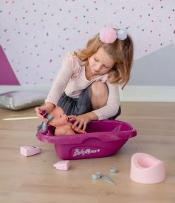 Set Esszimmerstuhl Mit Autositz Und Schaukel Powder Pink Maxi Cosi&Quinny Smoby Und Baby Nurse Puppe Mit Krippe