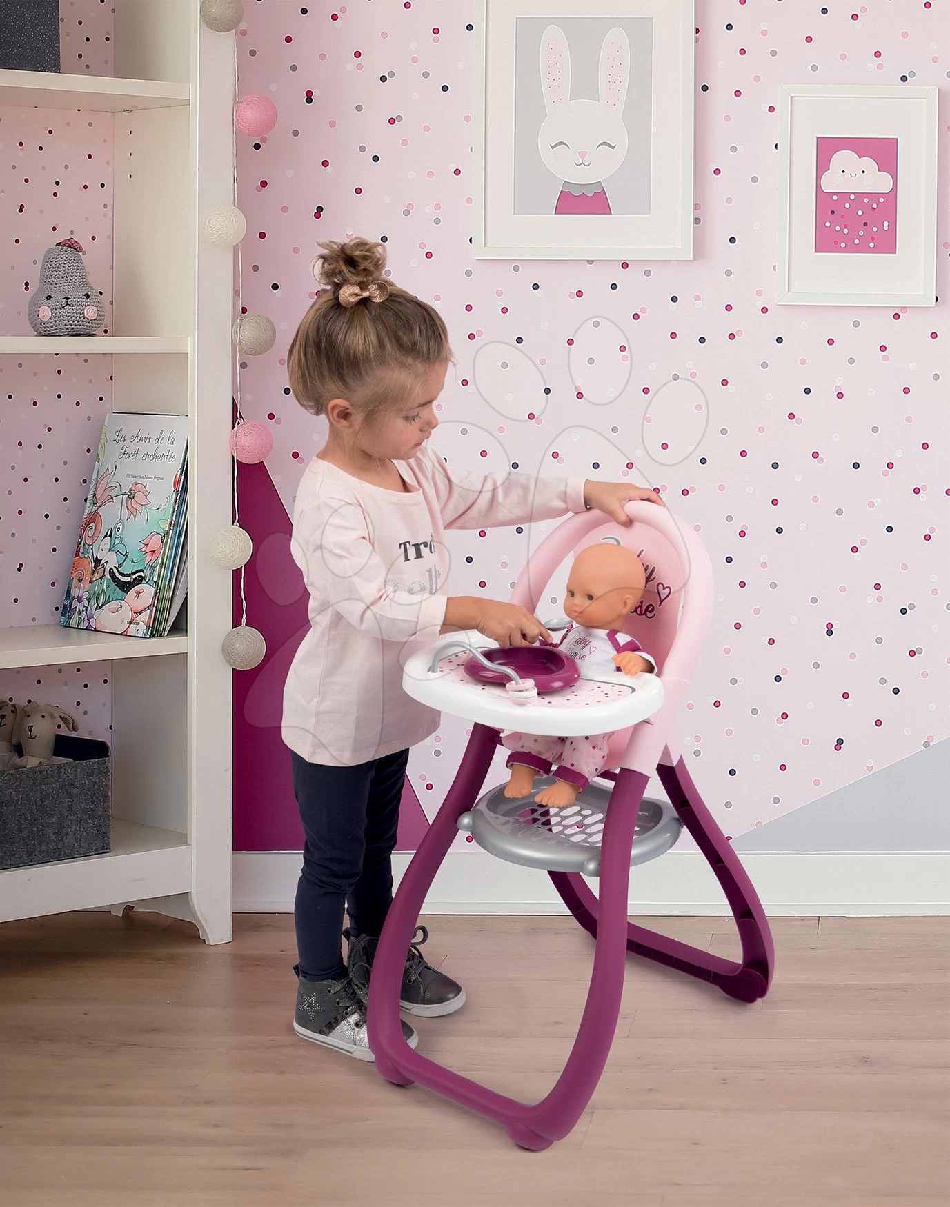 Kinderbettset Mit Wickeltisch Violette Baby Nurse 2in1 Smoby Mit Pinkelpuppe Und Ein Esszimmerstuhl 14 Kinderbettset Mit Wickeltisch Violette Baby Nurse 2in1 Smoby Mit Pinkelpuppe Und Ein Esszimmerstuhl – Bild 14