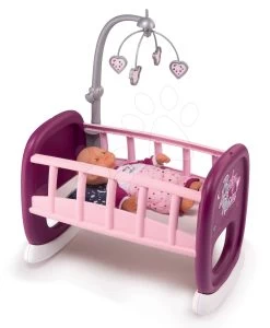 Puppenset Baby Nurse Gold Edition Smoby 32 Cm, Esszimmerstuhl, Tiefer Puppenwagen Und Wiege Mit Wickeltuch Ab 24 Monaten -Smoby 220343 a smoby koliska 3