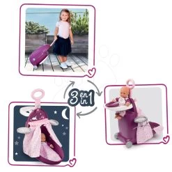 Puppenkoffer-Set Baby Nurse Smoby Puppe Mit Kleid 32 Cm Und Sportwagen Für Die Puppe (53,5 Cm Griff) -Smoby 220346 g smoby prebalovaci kufrik 14