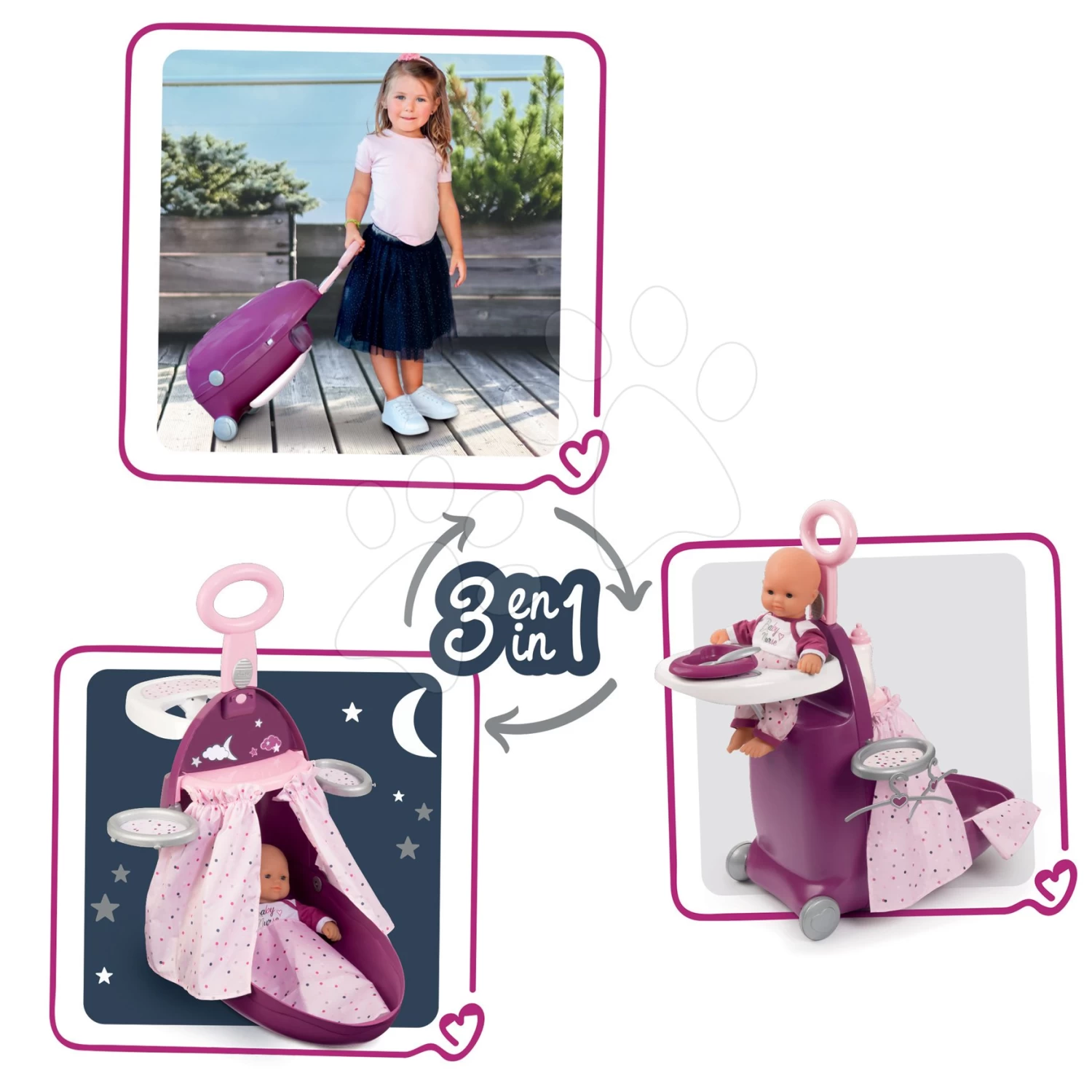 Set Wickelkoffer Mit Puppenbett Und Stuhl Violette Baby Nurse Smoby Und Mit Bad Und Nachthemd 9 Set Wickelkoffer Mit Puppenbett Und Stuhl Violette Baby Nurse Smoby Und Mit Bad Und Nachthemd – Bild 9