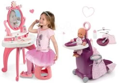 Set Wickelkoffer Mit Puppenbett Und Stuhl Violette Baby Nurse Smoby Und Prinzessinnen-Kosmetiktisch Mit Stuhl 31 Set Wickelkoffer Mit Puppenbett Und Stuhl Violette Baby Nurse Smoby Und Prinzessinnen-Kosmetiktisch Mit Stuhl -Smoby 220346set 13 smoby set
