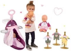 SMOBY Baby Nurse Gold Edition Puppenwickelwagen-Set Mit Kinderbett, Puppe 32 Cm Und 3 Kleidern Ab 18 Monaten -Smoby 220346set 5 smoby set