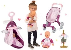 Puppenkoffer-Set Baby Nurse Smoby Puppe Mit Kleid 32 Cm Und Sportwagen Für Die Puppe (53,5 Cm Griff) -Smoby 220346set 8 smoby set
