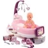 Set Pflegezentrum Für Puppe Violette Baby Nurse Smoby Mit Trage Und Kleidern Für 32 Cm Puppe