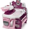 Puppenhaus-Set Violette Baby Nurse Large Doll's Play Center Smoby Und Eine Tefal Studio Bubble Küche Und Ein Reinigungswagen Mit Staubsauger