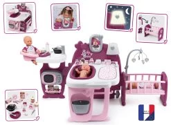 Puppenhaus-Set Violette Baby Nurse Large Doll's Play Center Smoby Und Puppenwagen Dreierkombination Powder Pink 3in1 Maxi Cosi&Quinny -Smoby 220349 k smoby domcek pre babiku 1