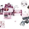 Puppenhaus-Set Violette Baby Nurse Large Doll's Play Center Smoby Und Puppenwagen Dreierkombination Powder Pink 3in1 Maxi Cosi&Quinny