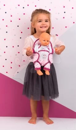 Baby Nurse Violette Smoby Kängurutragetuch Ergonomisch Für Puppen Bis 42 Cm -Smoby 220361 c smoby klokanka 2