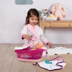 Wanne Mit Fließendem Wasser Elektronisch Violette Baby Nurse Smoby Mit Jacuzzi-Badewanne Und LED-Beleuchtung Für 42 Cm Große Puppe -Smoby 220362 b smoby vanicka 3