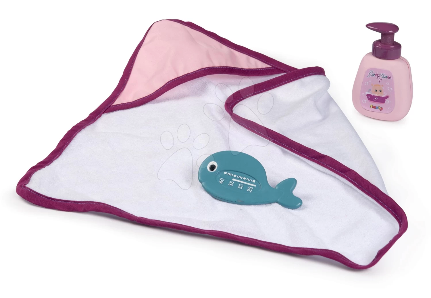 Set Badewanne Mit Fließendem Wasser Elektronisch Violette Baby Nurse Smoby Mit Puppen-Tragetasche Und Esszimmerstuhl 14 Set Badewanne Mit Fließendem Wasser Elektronisch Violette Baby Nurse Smoby Mit Puppen-Tragetasche Und Esszimmerstuhl – Bild 14